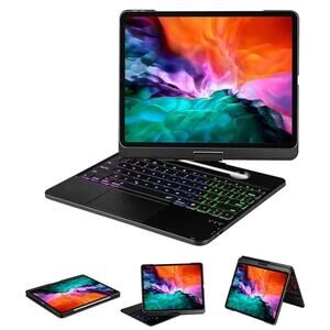 iPad Pro Keyboard Case With Rotate For iPad 12.9 Inch Pro 6th, 5th, 4th, 3rs Gen